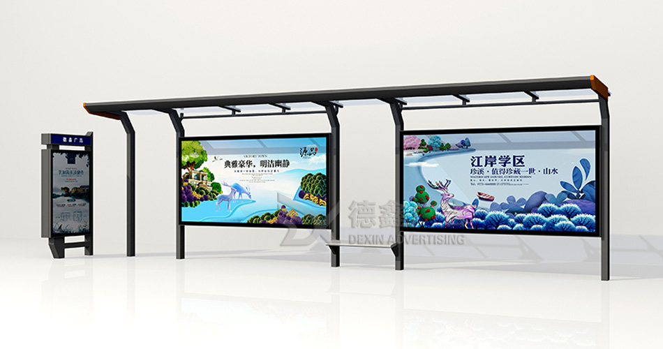 简约现代候车亭尺寸-XD-053 简约现代候车亭尺寸-XD-053